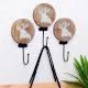 3 Pieces Brown Wooden Rain Deer Hooks For Wall